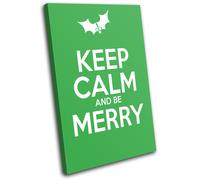 Keep Calm Green Christmas SINGLE TELA parete arte foto stampa