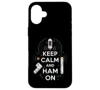 Keep Calm Ham On Radio Operator Amateur Radio Tube Custodia per iPhone 16 Plus