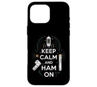 Keep Calm Ham On Radio Operator Amateur Radio Tube Custodia per iPhone 16 Pro Max