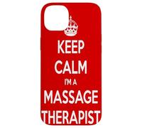 Keep Calm I Am A Massage Therapist Testo Bianco Custodia per iPhone 14 Plus