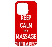 Keep Calm I Am A Massage Therapist Testo Bianco Custodia per iPhone 15 Pro