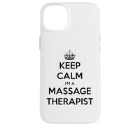 Keep Calm I Am A Massage Therapist Testo Nero Custodia per iPhone 14 Plus