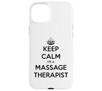Keep Calm I Am A Massage Therapist Testo Nero Custodia per iPhone 15 Plus