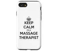 Keep Calm I Am A Massage Therapist Testo Nero Custodia per iPhone SE (2020) / 7 / 8