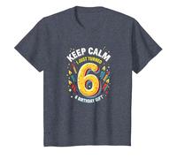Keep Calm I Just Turned 6° Regalo di Compleanno per Bambini Maglietta, Bambini, Pervinca, 3 Anni