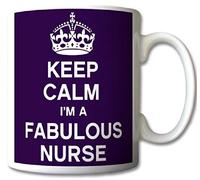 Keep Calm I'm A Fabulous Nurse Mug Cup Gift Retro by GrassVillageTM