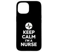 Keep Calm I'm A Nurse Bold Minimal Life Design Custodia per iPhone 15