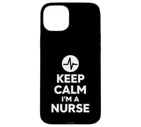 Keep Calm I'm A Nurse Bold Minimal Life Design Custodia per iPhone 15 Plus