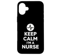 Keep Calm I'm A Nurse Bold Minimal Life Design Custodia per iPhone 16 Plus