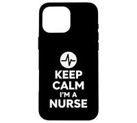 Keep Calm I'm A Nurse Bold Minimal Life Design Custodia per iPhone 16 Pro Max