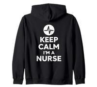 Keep Calm I'm A Nurse Bold Minimal Life Design Felpa con Cappuccio