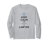 Keep Calm I'm Almost a Lawyer | Divertente Esame di Avvocato per Studenti di Legge Maglia a Manica