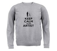 Keep Calm I'M An Artista - Bambini Felpa con Cappuccio/Maglione - Pittore Arte
