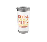 Keep Calm I'm An Electrician Engineer Electrical Job Titles Bicchiere termico in acciaio inox doppia parete