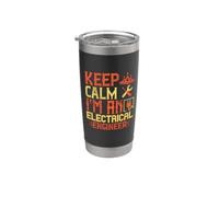 Keep Calm I'm An Electrician Engineer Electrical Job Titles Bicchiere termico in acciaio inox doppia parete