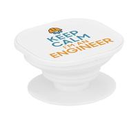 Keep Calm I'm an Engineer Parodia Artigianato Job Ingegnere - Maniglia Grip di supporto e supporto video per smartphone, compatibile con tutti i modelli stampati in Francia