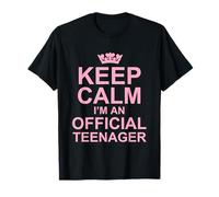 Keep Calm I'm An Official Teenager Divertente 13 Anni Bday Maglietta