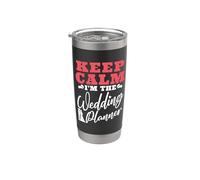 Keep Calm I'm The Wedding Coordinator Lover Wedding Planner Bicchiere termico in acciaio inox doppia parete