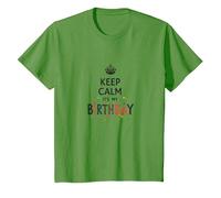 Keep Calm It's My Birthday Festive Crown, Compleanno Ragazza Maglietta, Bambini, Erba, 2 Anni