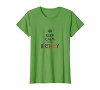 Keep Calm It's My Birthday Festive Crown, Compleanno Ragazza Maglietta, Donna, Erba, XXL