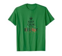 Keep Calm It's My Birthday Festive Crown, Compleanno Ragazza Maglietta, Uomo, Verde Mela, 3XL