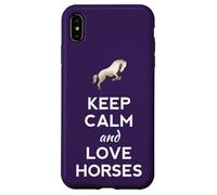 keep calm love horses cavalli amanti galoppo cavallo equitazione Custodia per iPhone XS Max