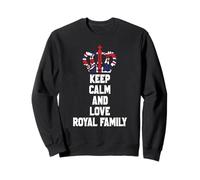 Keep Calm & Love Royal Family Inghilterra Patriottico Felpa