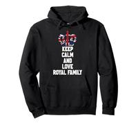Keep Calm & Love Royal Family Inghilterra Patriottico Felpa con Cappuccio