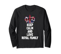 Keep Calm & Love Royal Family Inghilterra Patriottico Maglia a Manica