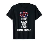 Keep Calm & Love Royal Family Inghilterra patriottico Maglietta