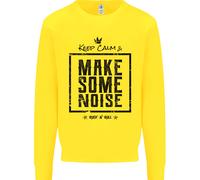 Keep Calm & Make Some Noise Rock N Roll Uomo Sweatshirt Jumper