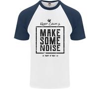 Keep Calm & Make Some Noise Rock N Rotolo Uomo S/S Baseball T-Shirt