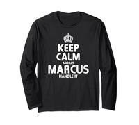 Keep Calm Marcus t-Shirt Felpa con Cappuccio Regali Maglia a Manica