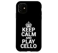 Keep Calm Play Cello Violoncello Cellist & String Virtuoso Custodia per iPhone 11