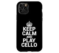 Keep Calm Play Cello Violoncello Cellist & String Virtuoso Custodia per iPhone 11 Pro