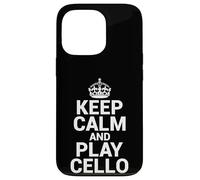 Keep Calm Play Cello Violoncello Cellist & String Virtuoso Custodia per iPhone 13 Pro