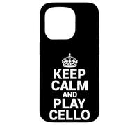 Keep Calm Play Cello Violoncello Cellist & String Virtuoso Custodia per iPhone 15 Pro