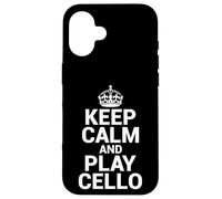 Keep Calm Play Cello Violoncello Cellist & String Virtuoso Custodia per iPhone 16