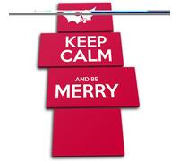 Keep Calm Red Christmas MULTI TELA parete arte foto stampa
