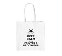 Keep Calm Sono Un Pittore E Decoratore - Borsa In Tela - Pittura E Decorazione