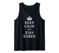 Keep Calm & Stay Sober Anonymous Alcoholics AA Sobrietà Canotta