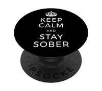 Keep Calm & Stay Sober Anonymous Alcoholics AA Sobrietà PopSockets PopGrip Adesivo