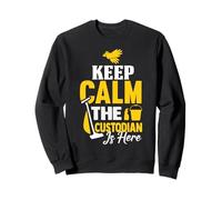 Keep Calm The Custodian Is Here Divertente Apprezzamento del custode Felpa