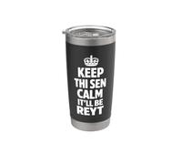 Keep Calm the Yorkshire Way Testo bianco Bicchiere termico in acciaio inox doppia parete