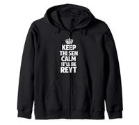 Keep Calm The Yorkshire Way Testo Bianco Felpa con Cappuccio