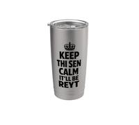 Keep Calm the Yorkshire Way Testo nero Bicchiere termico in acciaio inox doppia parete