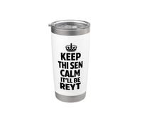 Keep Calm the Yorkshire Way Testo nero Bicchiere termico in acciaio inox doppia parete