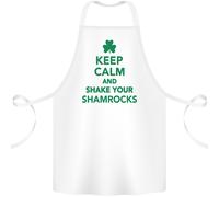 Keep Calm & Trifogli Giorno di San Patrizio Cotone Grembiule 100% Biologico