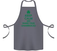 Keep Calm & Trifogli Giorno di San Patrizio Cotone Grembiule 100% Biologico