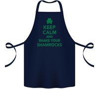 Keep Calm & Trifogli Giorno di San Patrizio Cotone Grembiule 100% Biologico